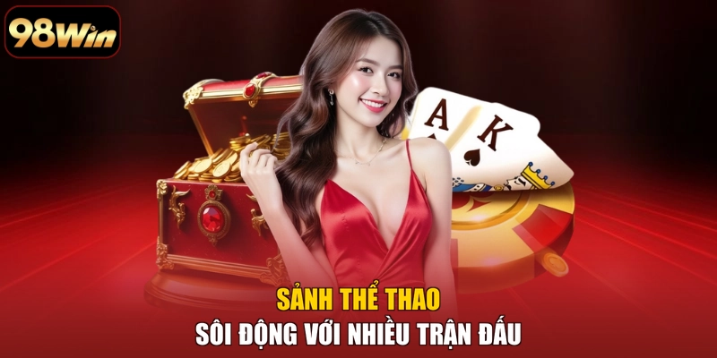Sảnh thể thao sôi động với nhiều trận đấu